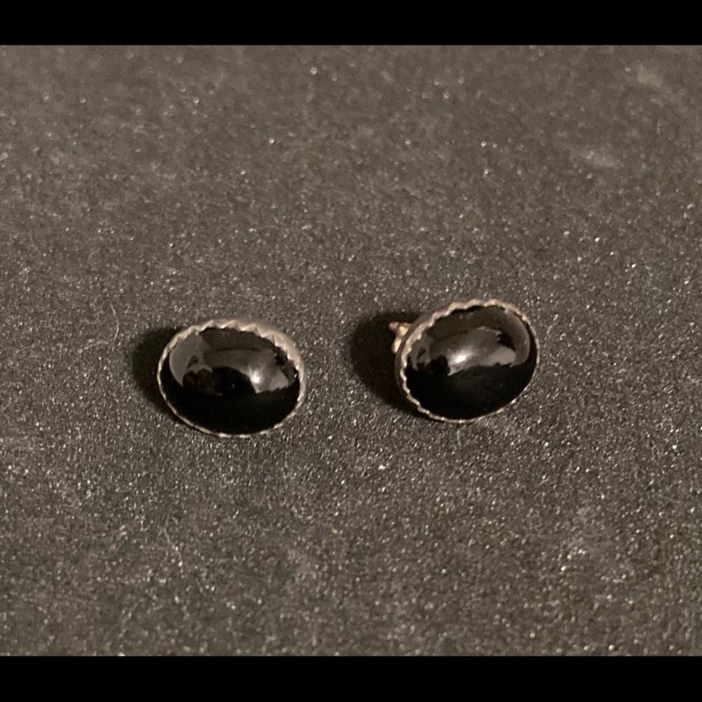 1.8 gram Onyx & Silver Earrings